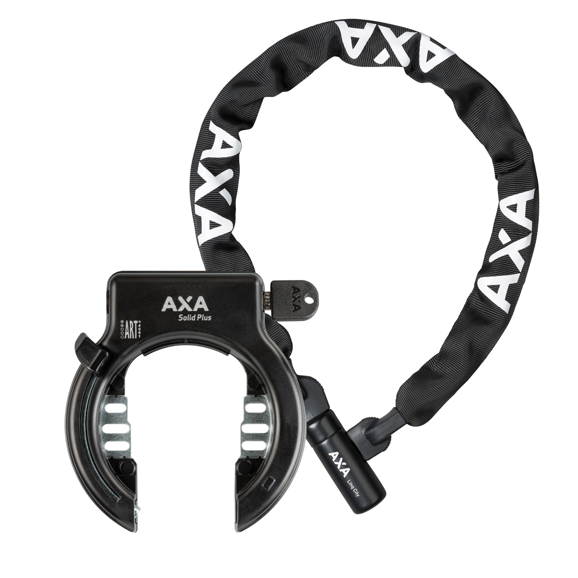 Axa slot duo solid plus retr + linq city 100 - 1 sleutel bediening afbeelding