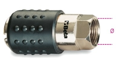Beta 1917f universele luchtslang snelkoppeling 1/4" draad inwendig afbeelding