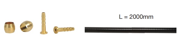 Elvedes remslang shimano bh59 extra flexibel 2m zwart afbeelding
