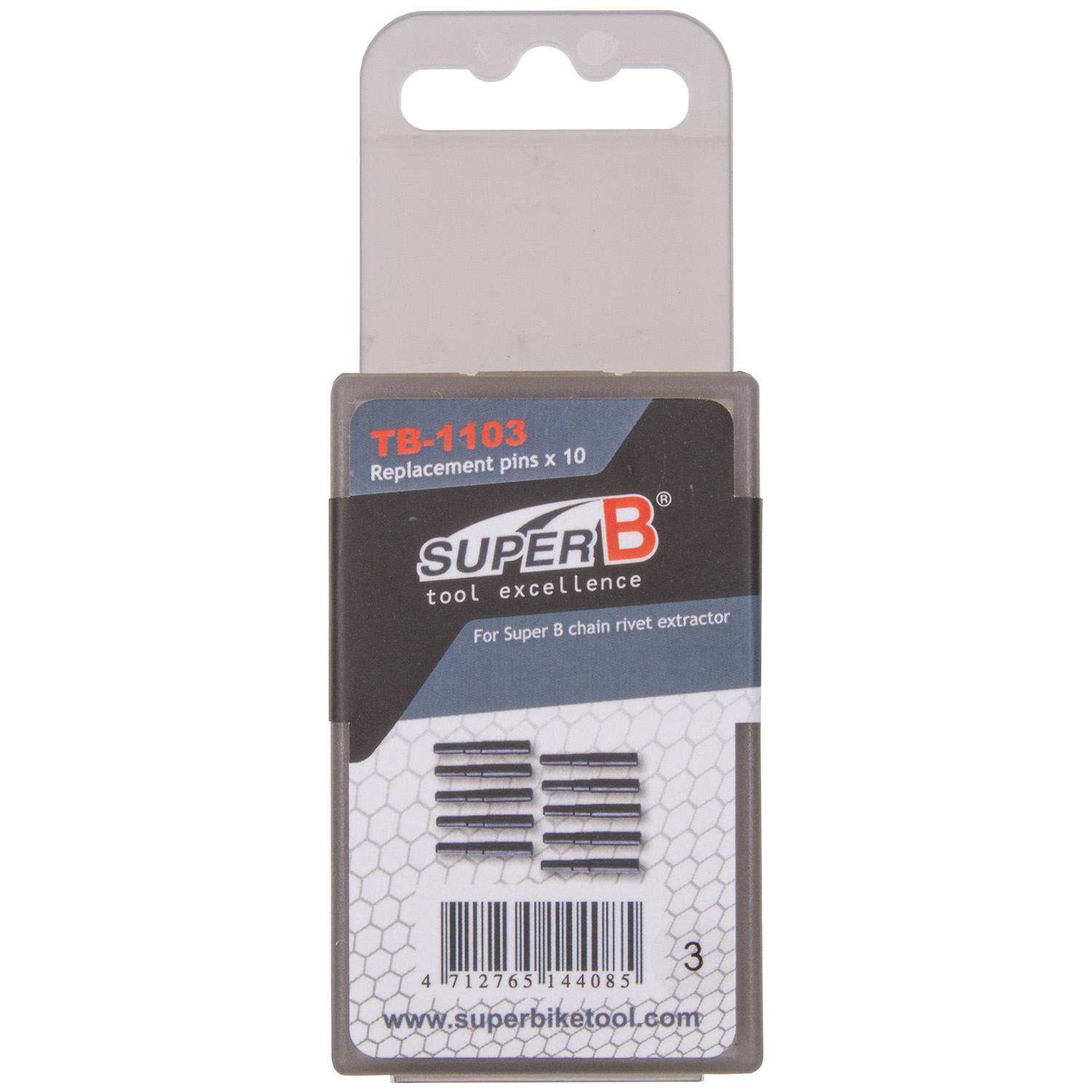 SuperB Super b tb-1103 kettingpons stiften in doosje 10 stuks verpakt afbeelding