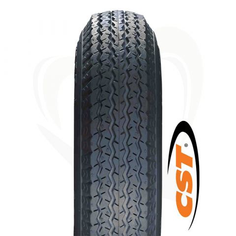 Cst buitenband 5 inch 4.10/3.50-5 ( 278x90 ) zaagtandprofiel 3.5bar zw afbeelding