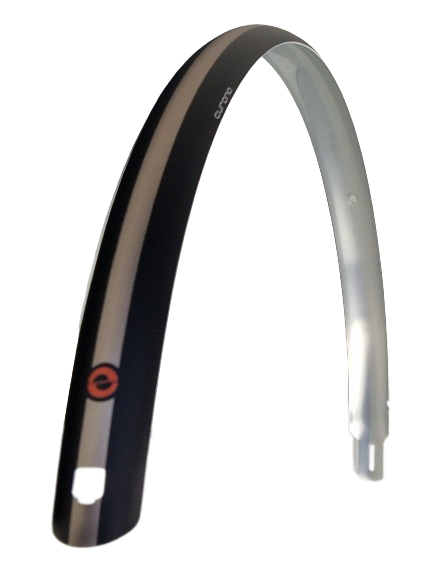 Eurofender achterspatbord 28 inch kunststof 46 mm mat zwart/champagne