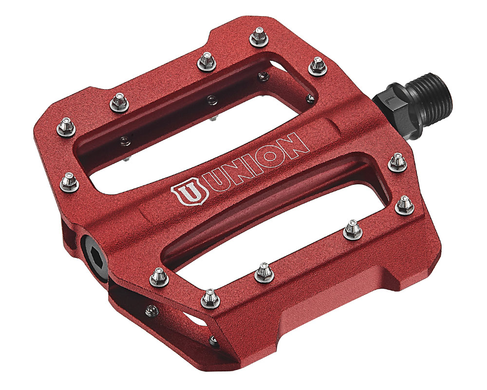 Union pedaal sp1300 alu cartridge+thrust lager. rood