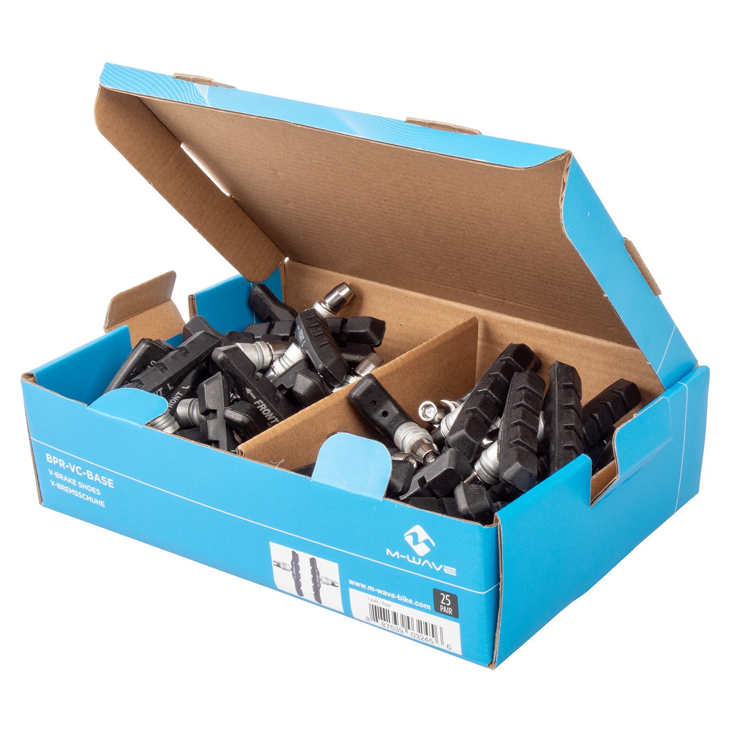 M-Wave base v-brake remblokken 72mm asymmetrisch per 25 paar