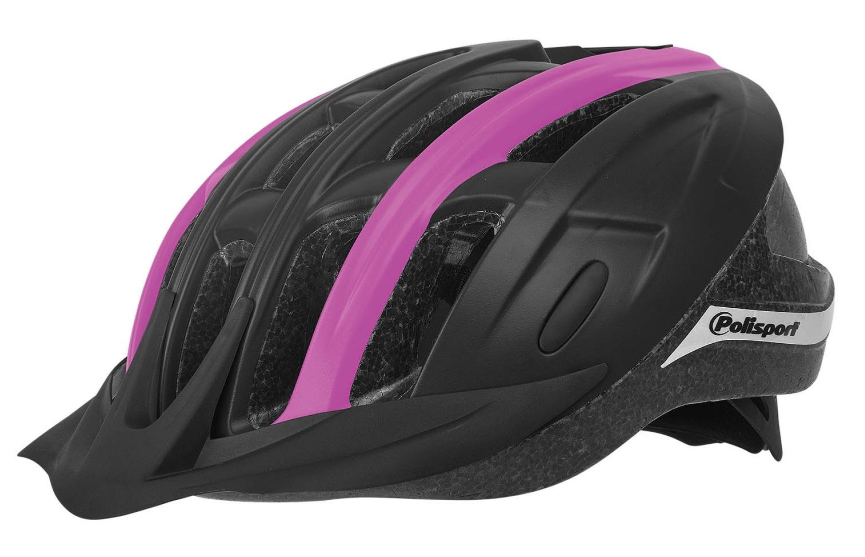 Pol Isport ride in fietshelm m 54-58cm zwart/fuchsia