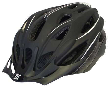 Qtcycletech Fietshelm fuse unisex matzwart/wit maat m