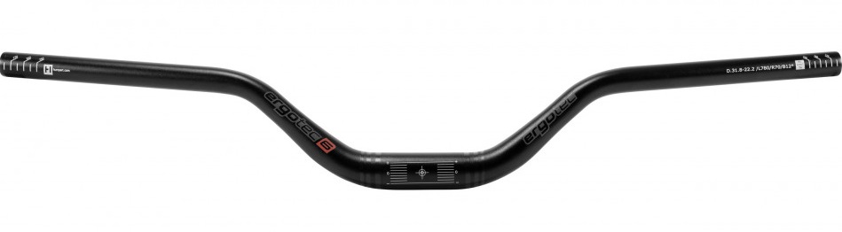Ergotec Stuur riser bar 70 ø31.8mm x 780mm 70mm rise - zwart