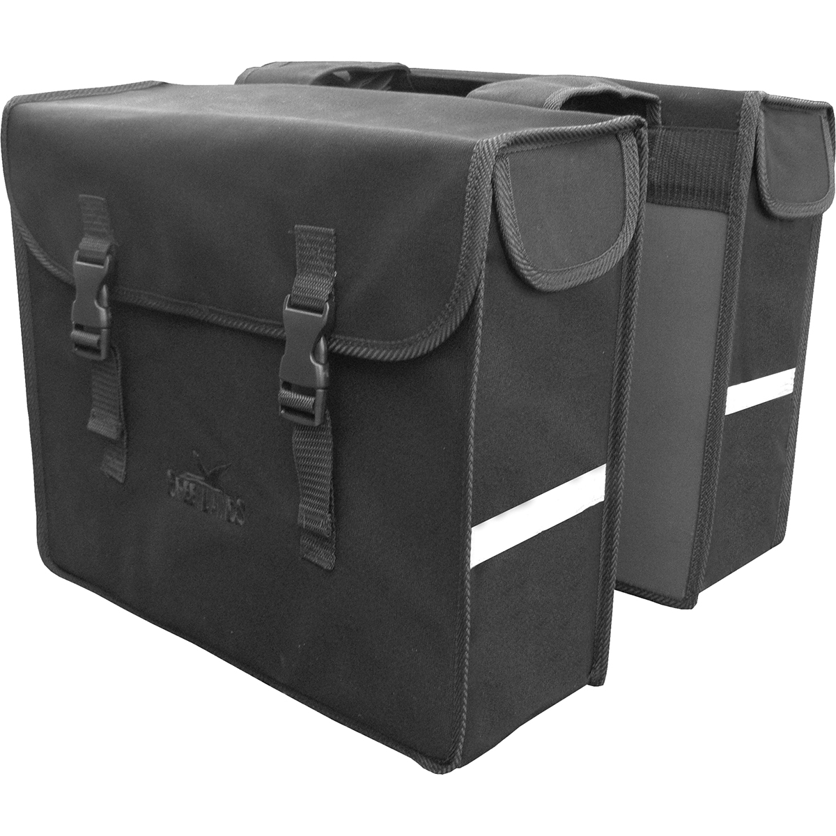 Greenlands classic canvas medium dubbel 39x33x13 cm 33 liter zwart afbeelding