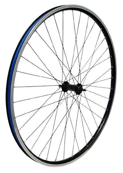 Kgz Kgz voorwiel 28 inch (622) spaken zwart velg zwart/zilver vaste as