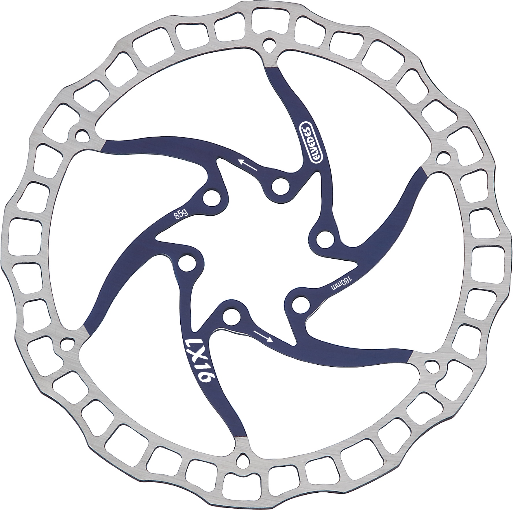 Elvedes one piece rotor 160mm 85g 6 gaats+bout blw 2015195 afbeelding