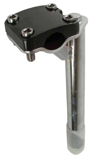 Hzb bmx stuurpen 21.1 mm vast 21.1/185/40 mm zwart/zilver