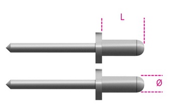 Beta 1741rv aluminium blindklinktang nagels 3,2k (p/100)