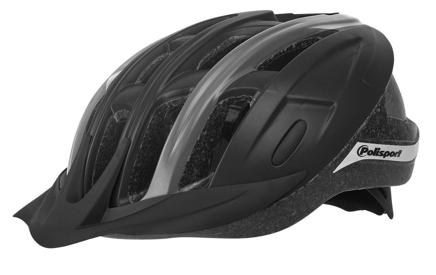 Pol Isport ride in fietshelm l 58-62cm zwart/grijs afbeelding