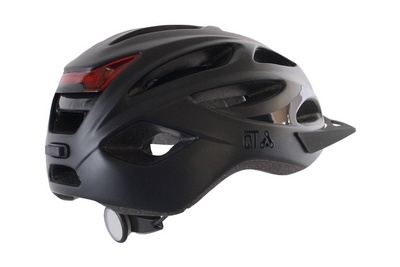 qt cycle tech helm urban 58-62 cm zwart led verlichting 2810377