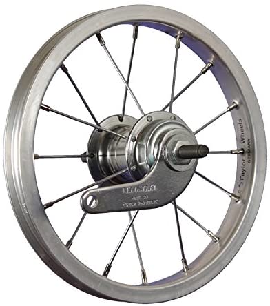 Hzb achterwiel 12 inch etrto 203 remnaaf aluminium zilver vaste as afbeelding