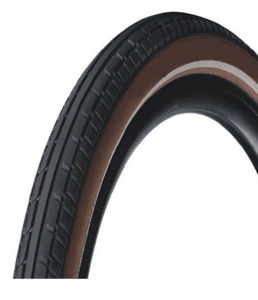 Deli tire buitenband 24x2.125 57-507 zwart/bruin sa-238 reflectie afbeelding