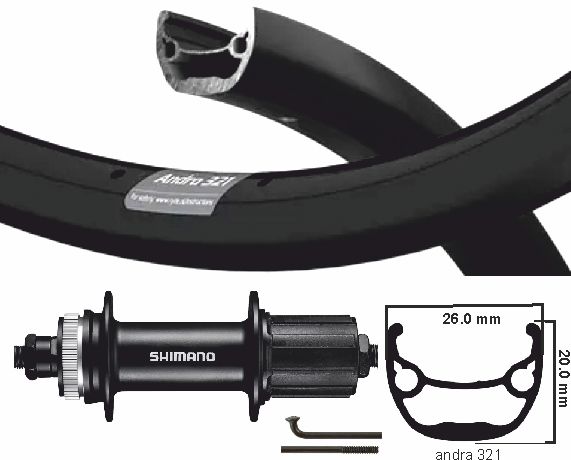 Kgs achterwiel 28 inch (622) velg + spaak zw cass centerlock 8-10 v