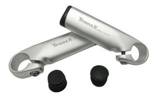 Tranzx jd-894c-1 stuur bar ends alu zilver 100 mm