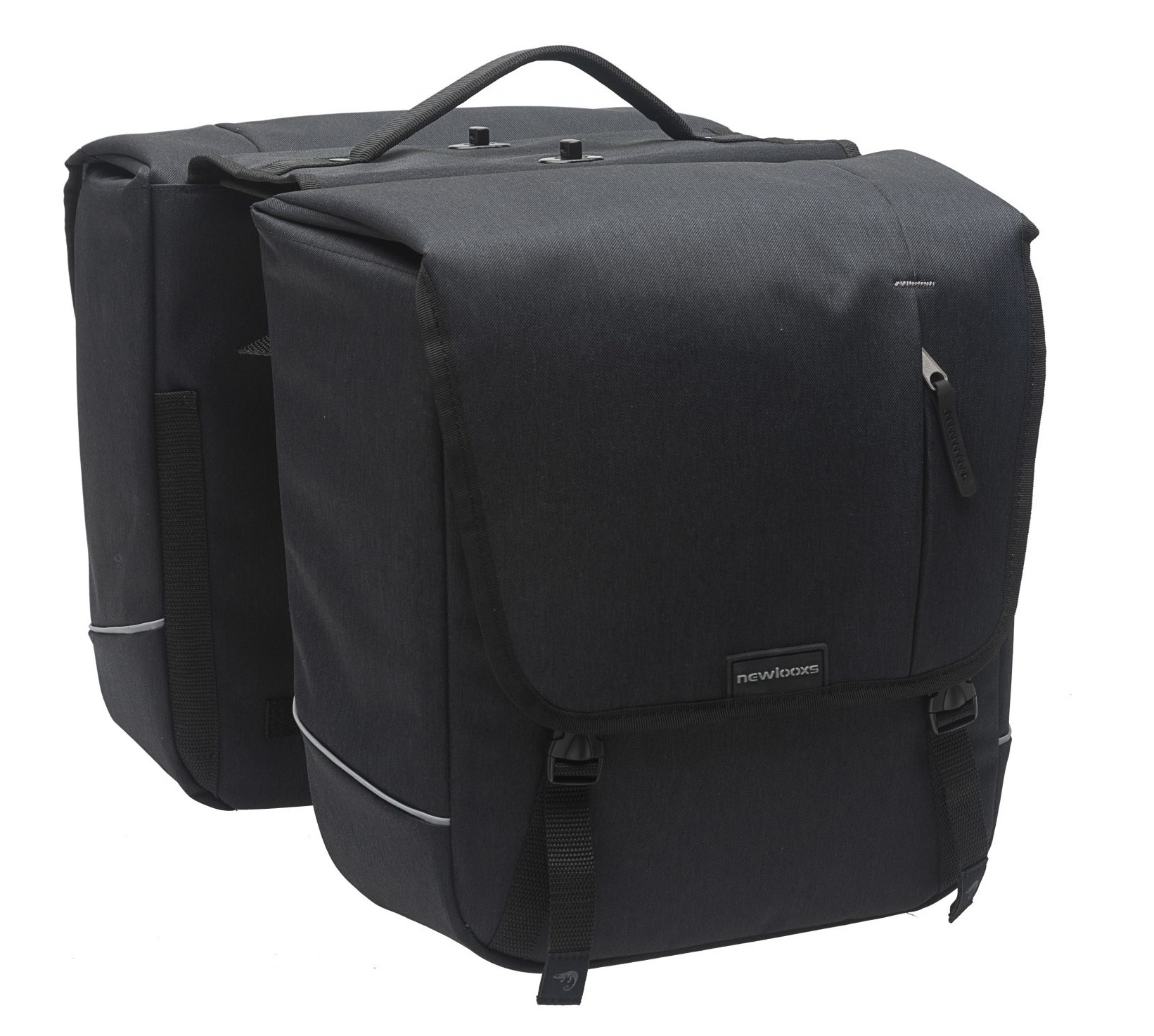Newlooxs New looxs nova double detachable - dubbele fietstas zwart 35x35x15cm afbeelding