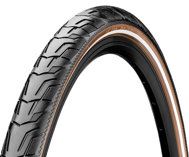 Continental Buitenband ride city breaker 42-622 28x1.60 700x42c zwart-bruin reflex oem