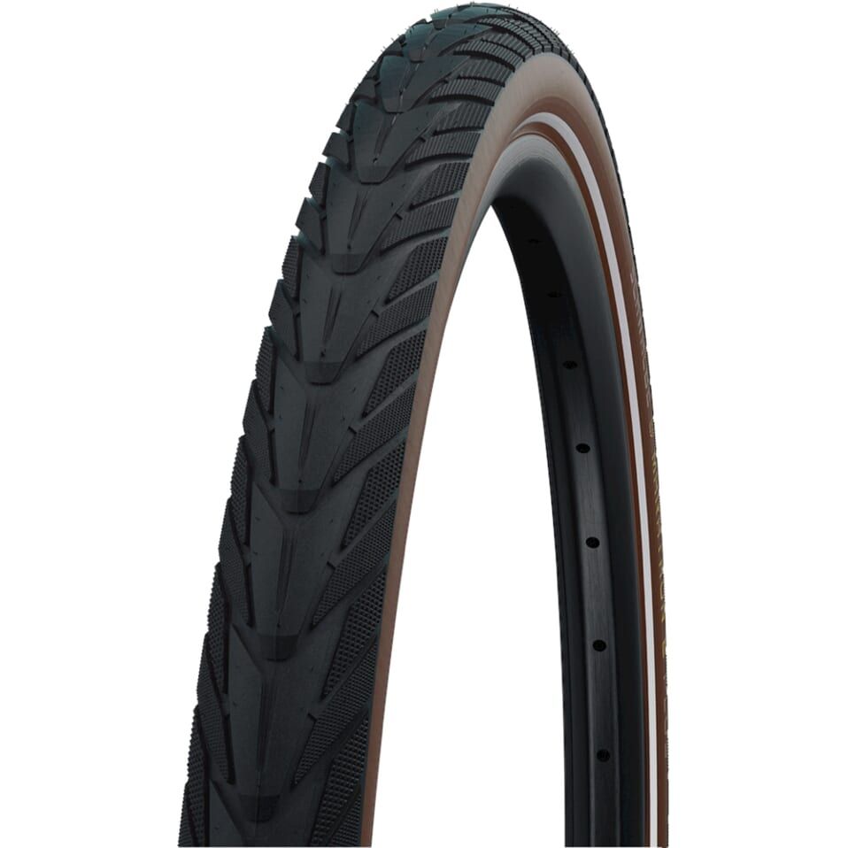 Deli tire flyde 37-622 28x1.40 700x35c zwart-bruin sa-234 breaker reflectie