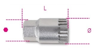 Beta 3973/4 trapasverwijderaar 1/2 sleutel met centreer pin