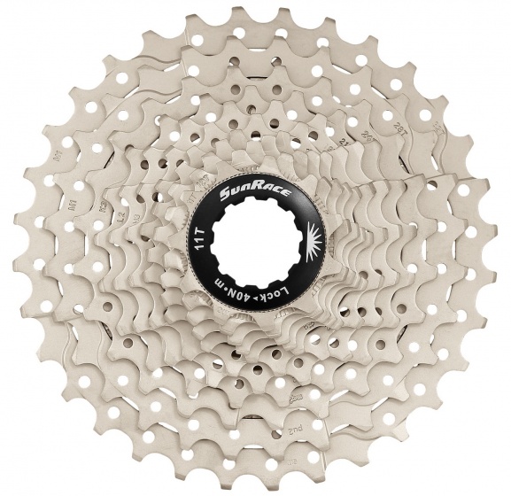 Shimano Sunrace csrs3 cassette 11 speed 11-28t. zilver metallic in box afbeelding