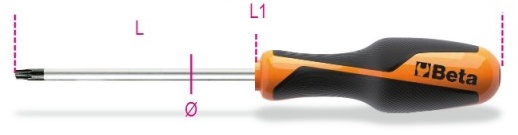 Beta 1267tx torx schroevendraaier t7 afbeelding